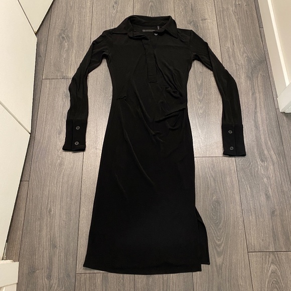 Helmut Lang Black Midi Dress Size XS - Picture 1 of 9